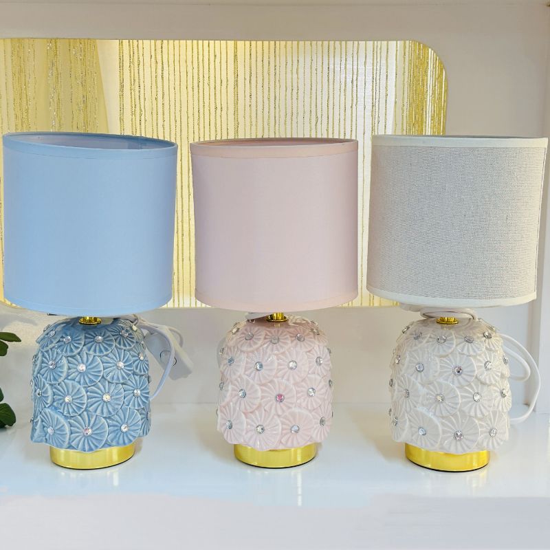 Crystal Luxury Table Lamp Ceramic Design, Stylish Shapes