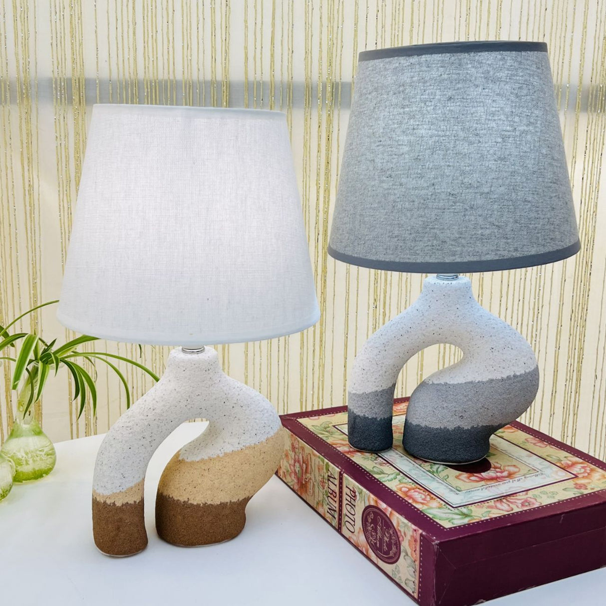 Crystal Luxury Table Lamp Ceramic Design, Stylish Shapes