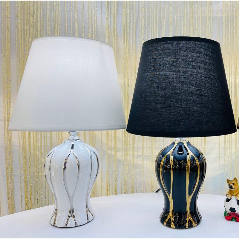 Crystal Luxury Table Lamp Gold, Black & White