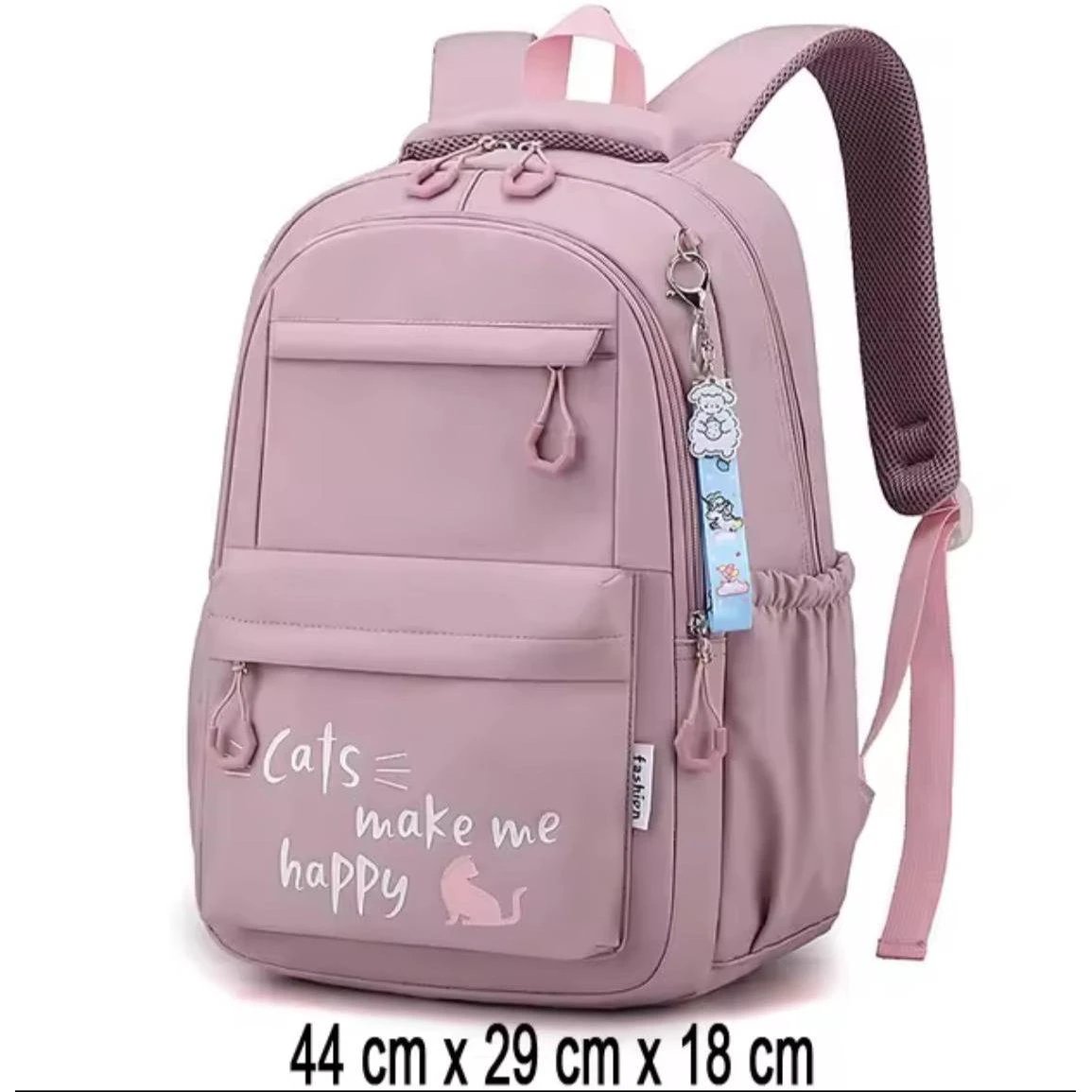 Cute Girls Backpack | Large Capacity School Bag in Black & Pink | 44cm (H) x 29cm (W) x 18cm (D) Backpacks & Bags Backpacks