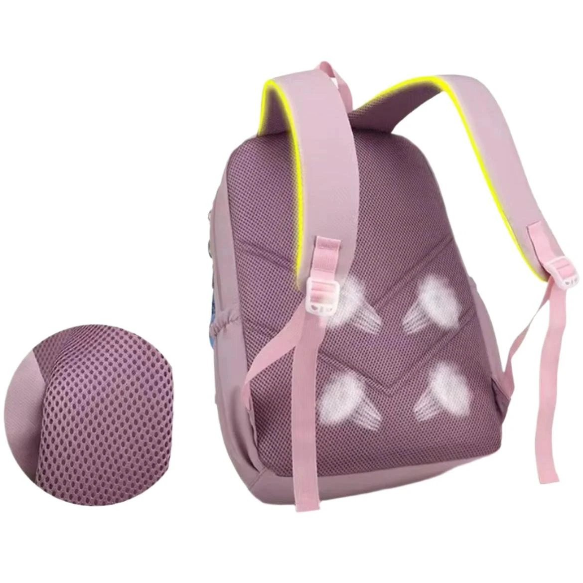 Cute Girls Backpack | Large Capacity School Bag in Black & Pink | 44cm (H) x 29cm (W) x 18cm (D) Backpacks & Bags Backpacks