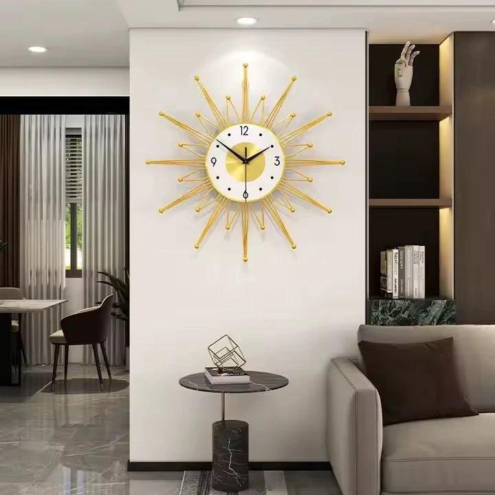 Daifa Luxury Quartz Wall Clock with Metal Frame and Still Life Decorative Pattern Wall clock Wall Clocks