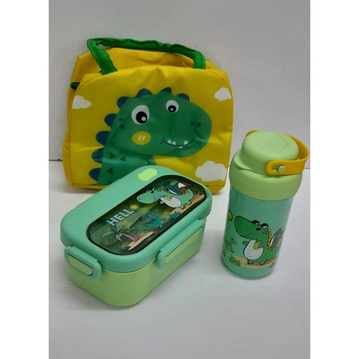 Decorative Kids Set with Insulated Lunch Bag, Water Bottle, and Snack Dish Kids and Family Insulated Bags