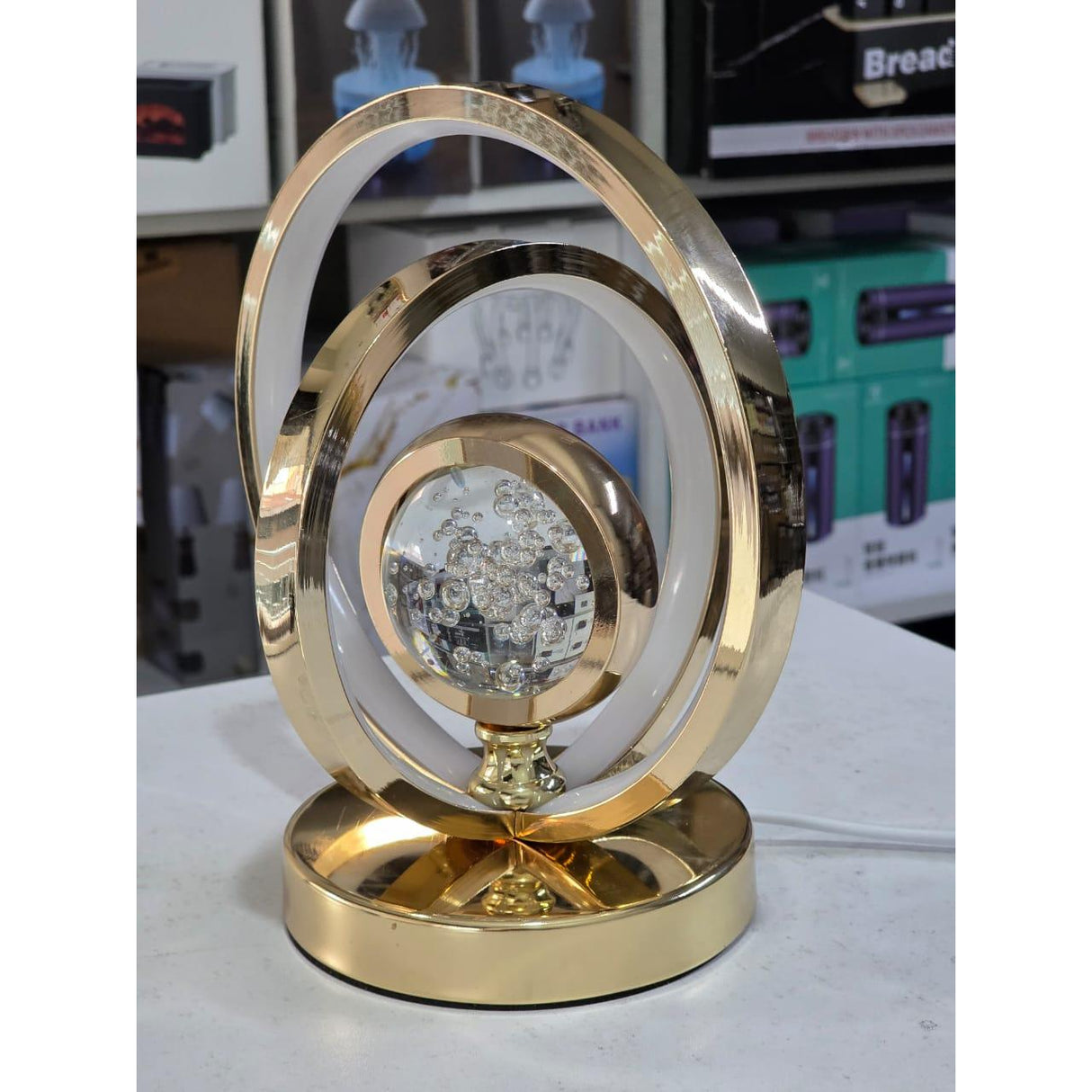 Decorative Round Night Light – Creative Luxury Table Lamp for Living Room, Bedroom, or Study