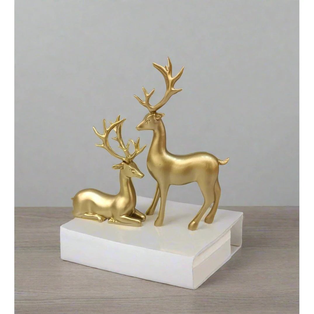 Deer Ceramic Decor Pair. Decor Figurines
