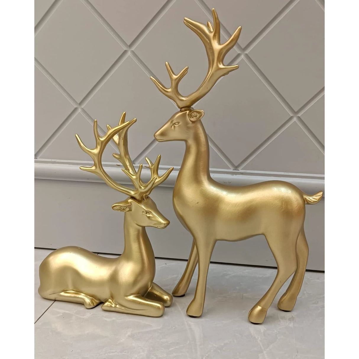 Deer Ceramic Decor Pair. Decor Figurines
