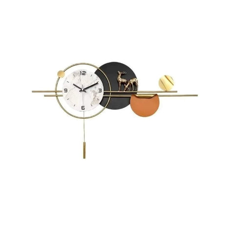 Deer Design Wall Clock | Elegant and Artistic Metal Frame
