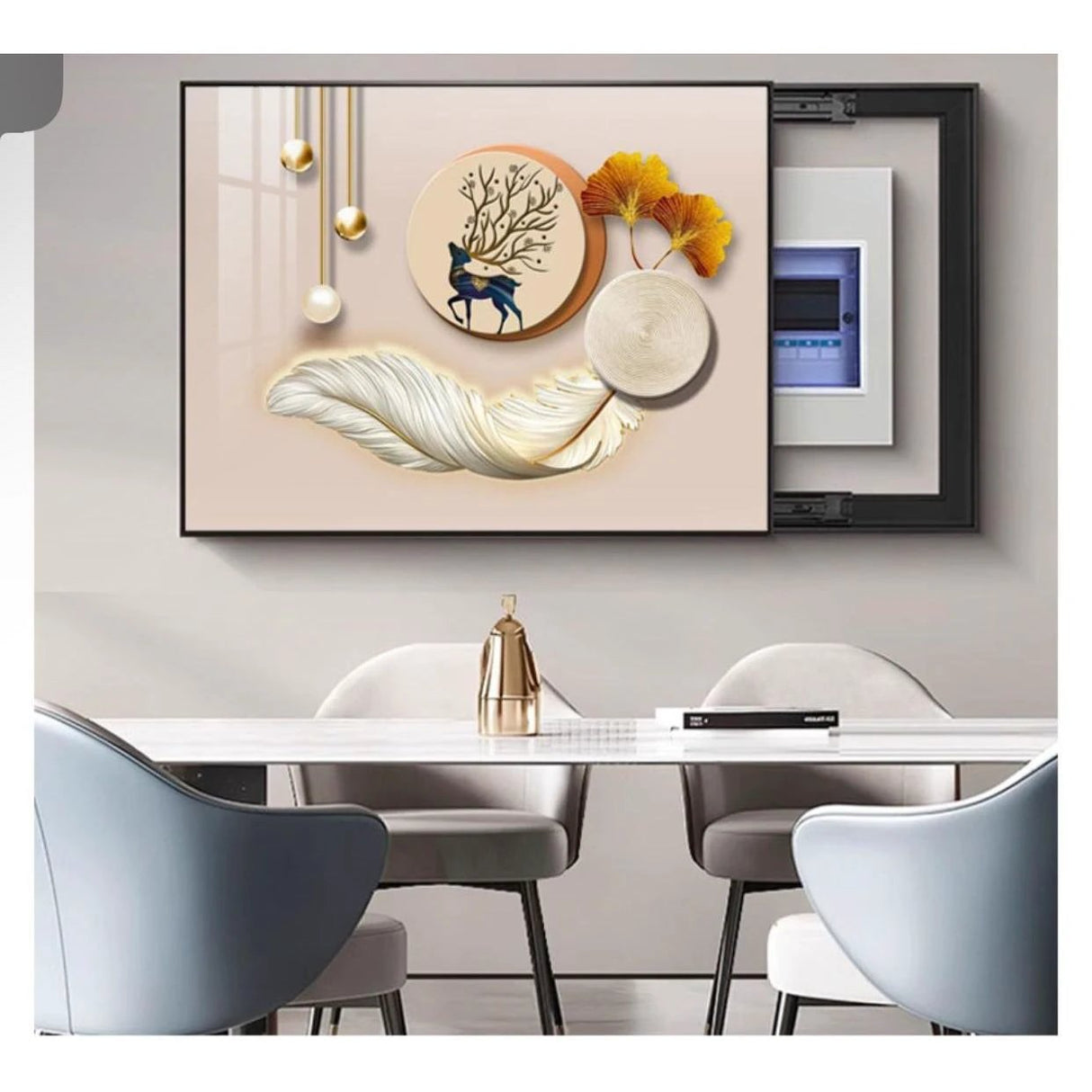 Electric Meter Box Decorative Wall Art Cover Decor Decorative Plaques