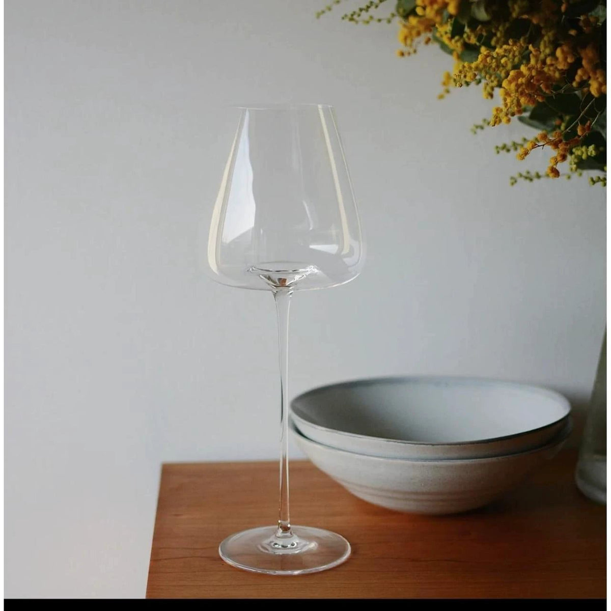 Elegant Long Stem Wine Glasses 600ml Set of 2 Glassware Wine