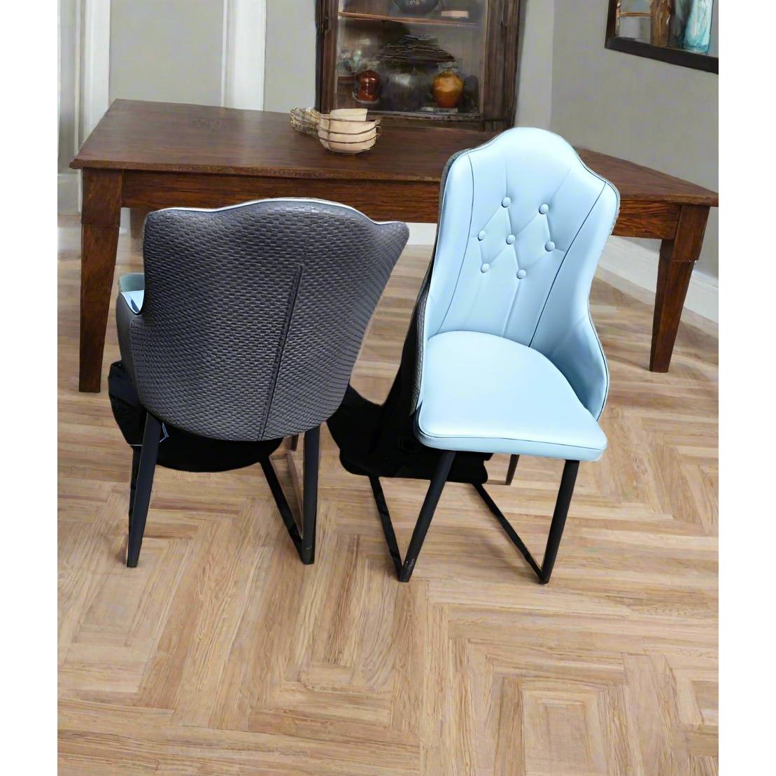 Elegant Upholstered Dining Chairs | Modern Velvet Padded Chairs with Button-Tufted Backrest | Leather Dining Chairs | Modern Dining Rooms, Living Rooms, Kitchens