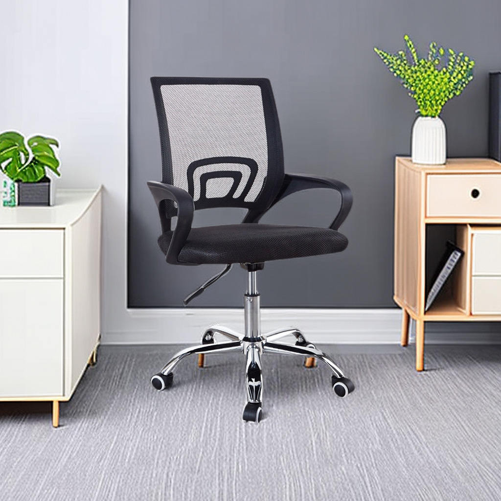 Ergonomic Fabric Mesh Office Chair | Adjustable Swivel Chair with Lumbar Support