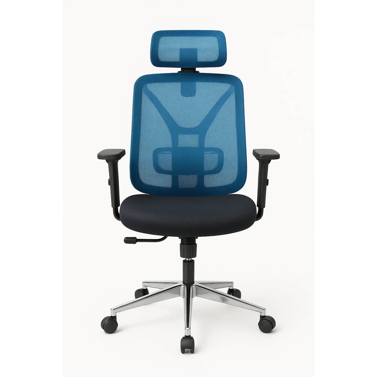 Ergonomic Mesh Office Chair Adjustable Armrests, Headrest & Lumbar Support on Chrome Base Office Chairs Office Chairs
