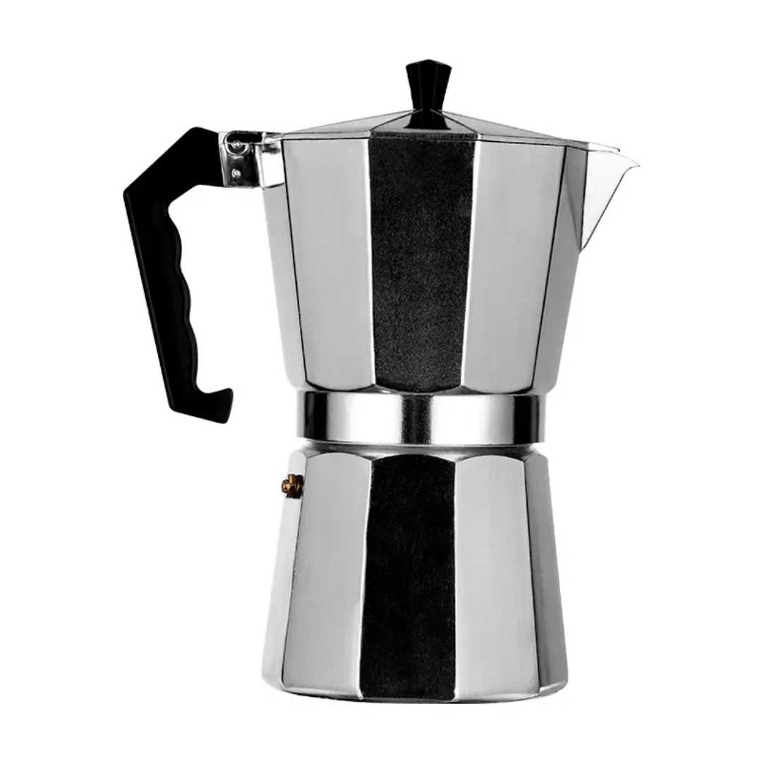 Espresso Coffee Maker 6 Tazze Classic Aluminum Stovetop Brewer for Rich Coffee Flavor