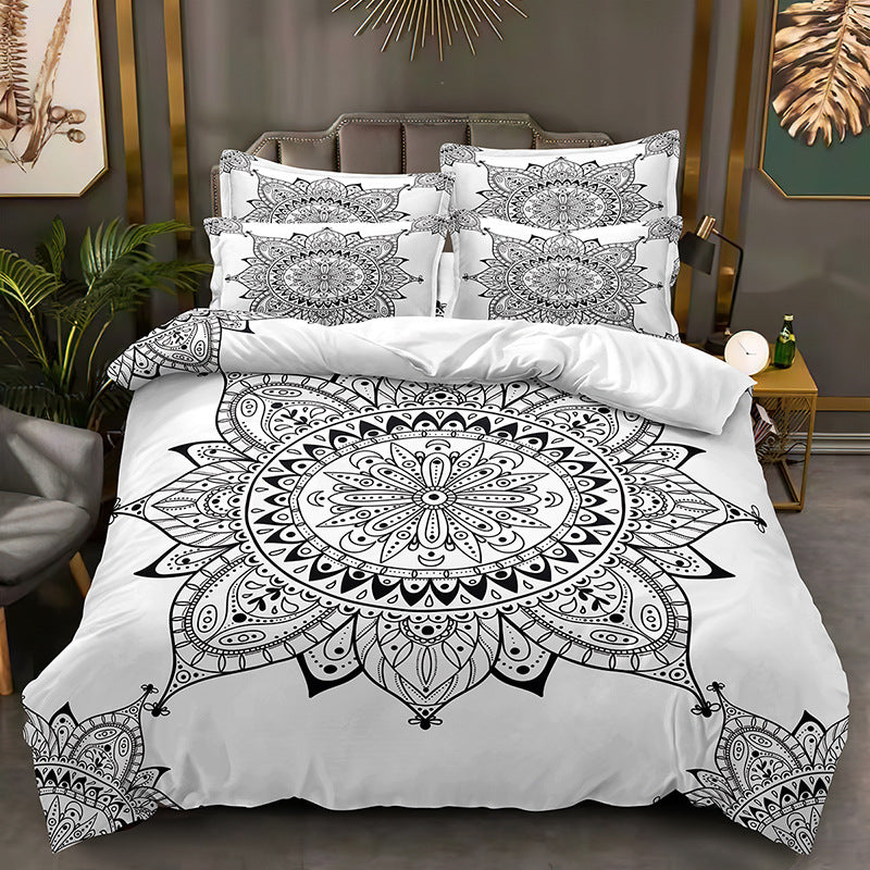 Extra King Size 7 ft x 8 ft Duvet Cover Set |Soft Cotton Blend Fabric, Includes 2 Pillowcases | Ideal For Master Bedrooms and Large Beds