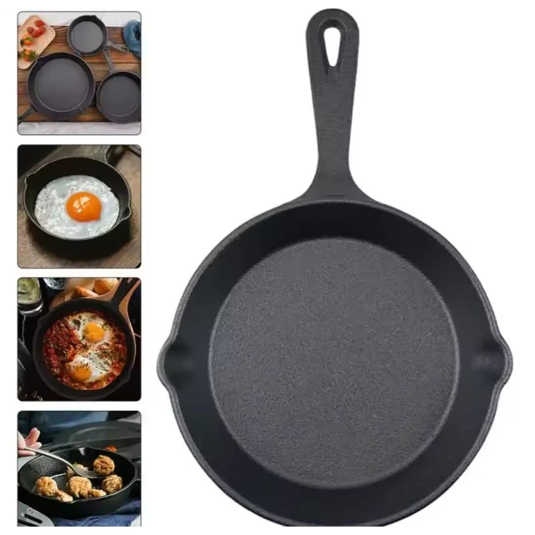Extra Large 30cm Cast Iron Skillet Fry Pan–Multipurpose Cooking, Baking, and Serving