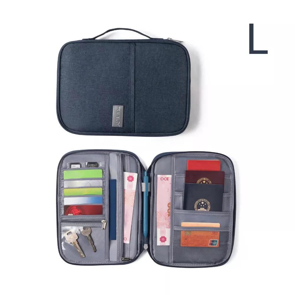 Family Size Travel Passport & Document Organizer – Oxford Cloth Passport Holders Travel Wallets