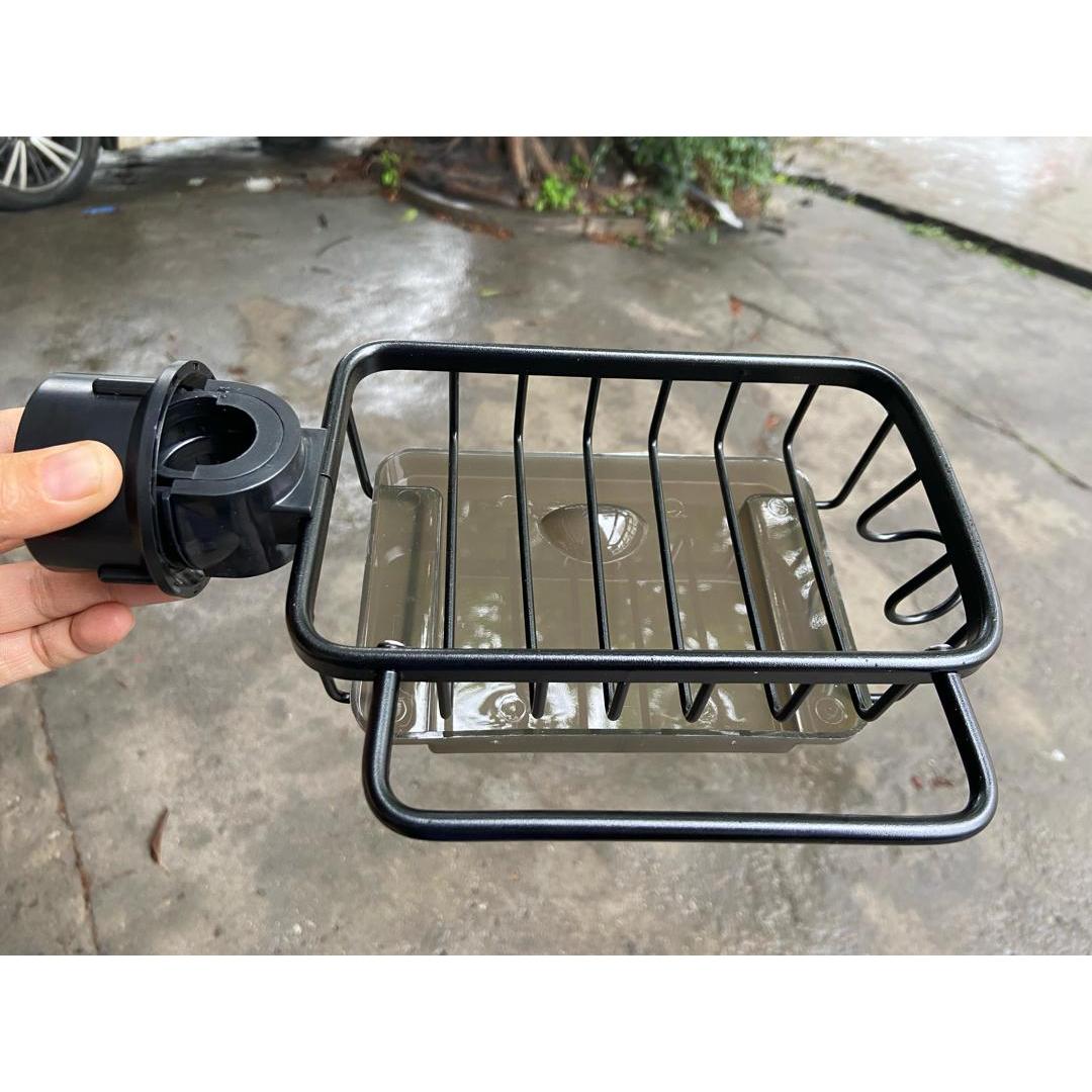 Faucet Drain Rack Kitchen Sink Organizer with Sponge Holder