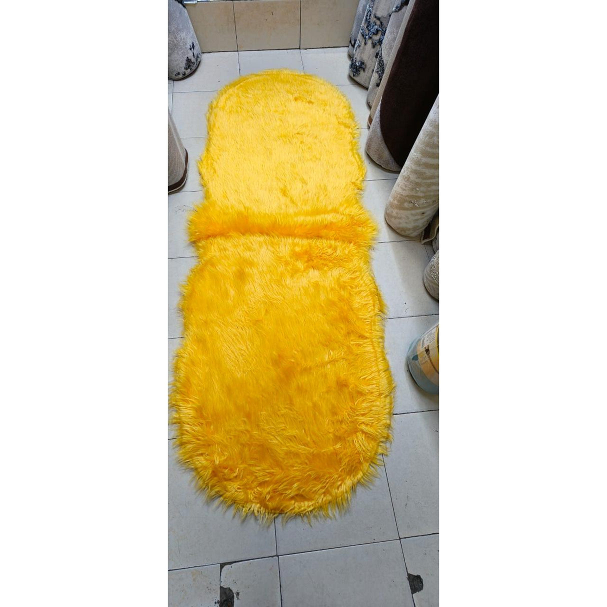 Faux Fur Carpet Irregular Shape 60x180cm