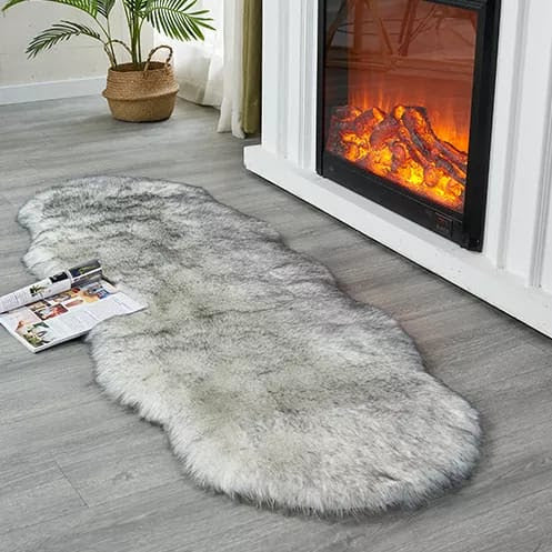Faux Fur Carpet Irregular Shape 60x180cm