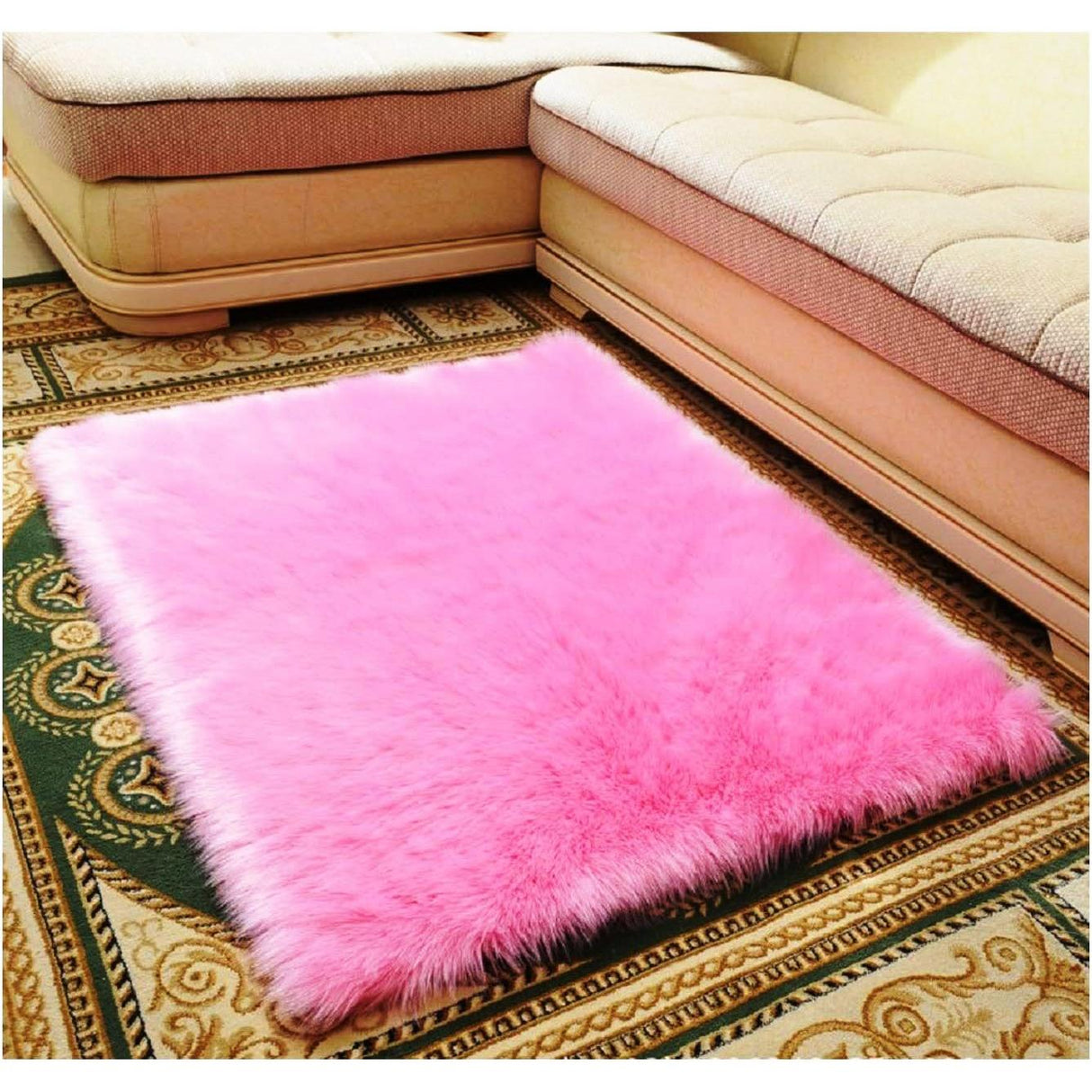 Faux Fur Decorative Mats | Luxurious and Stylish Accent Pieces for Any Room | Living Room, Bedroom | Decorative Accent | Thickness: 50-60mm