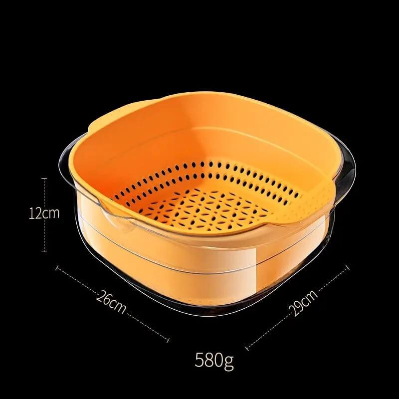 Filter Strainer Fruit Washing Food Strainer | Double Layer Design for Easy Draining Kitchen Colanders & Strainers
