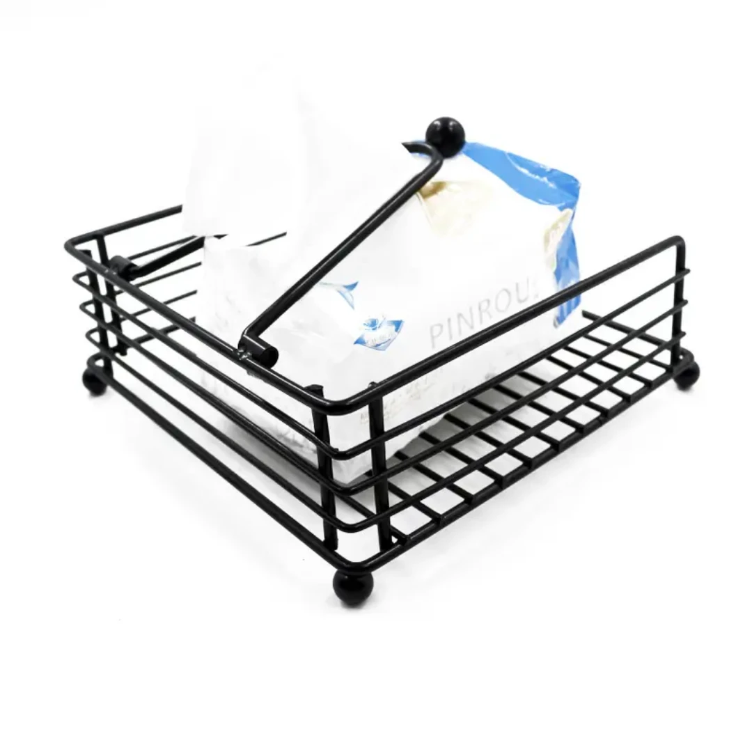 Flat Metal Napkin Holder Square Design Multipurpose Use