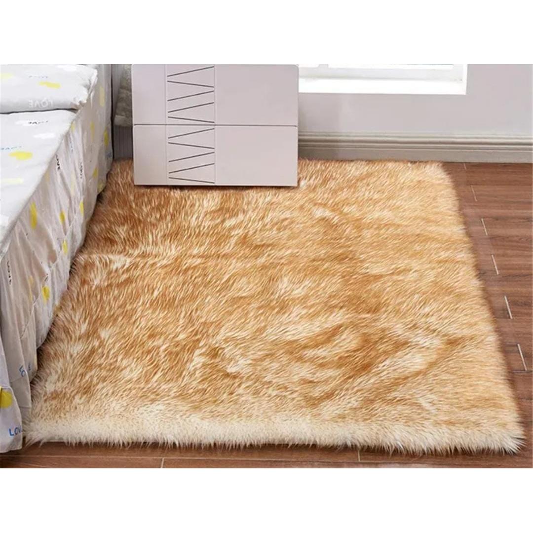 Fluffy Faux Fur Bedside Mat 65x180cm