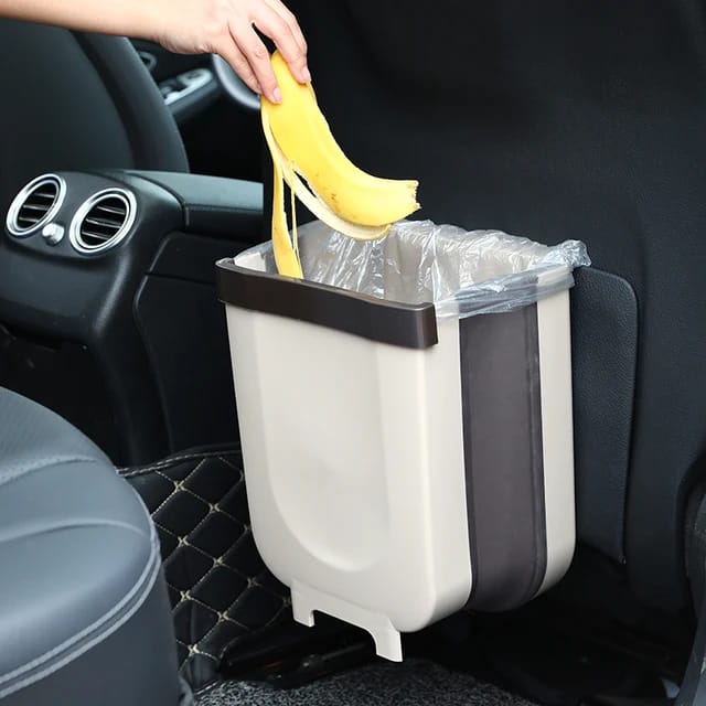 Foldable Hanging Trash Bin for Kitchen, Bathroom, Car & Office | 25x15x29cm