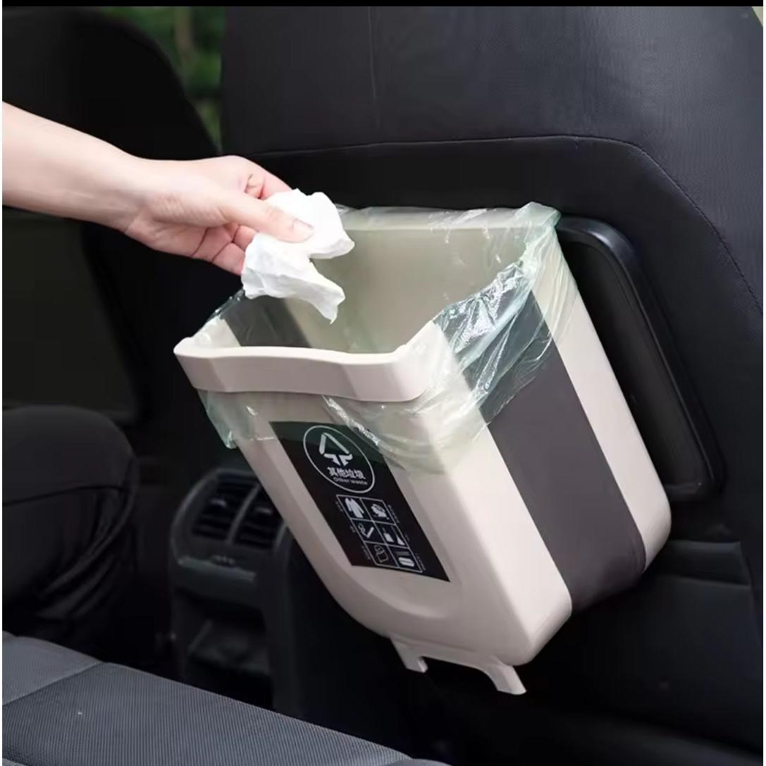Foldable Hanging Trash Bin for Kitchen, Bathroom, Car & Office | 25x15x29cm