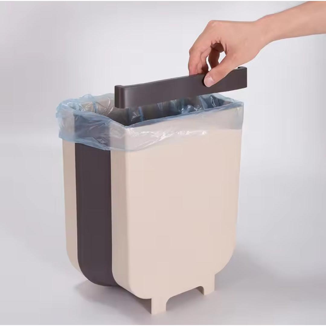 Foldable Hanging Trash Bin for Kitchen, Bathroom, Car & Office | 25x15x29cm