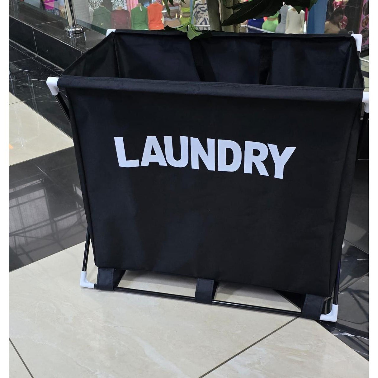 Foldable Laundry Basket Oxford Cloth with Aluminium Frame