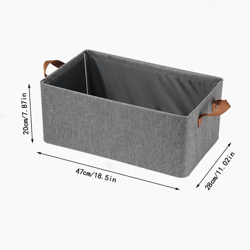 Foldable Multipurpose Closet Organizer Box – Hard Fabric | 47×28×20cm