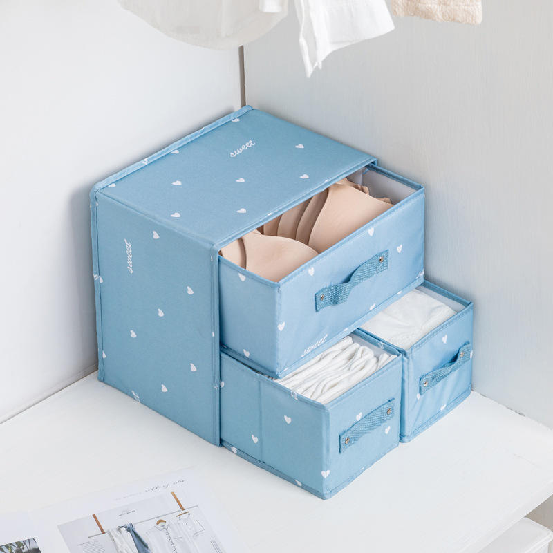 Foldable Oxford Undergarment Storage Box |Durable & Space Saving