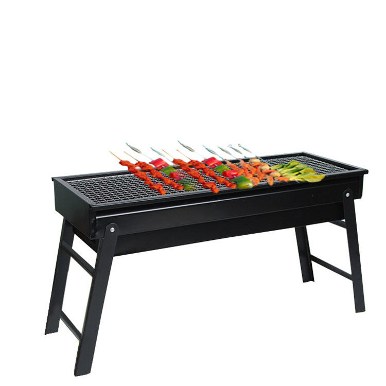 Foldable Portable Stainless Steel Barbecue Charcoal Grill | Compact BBQ Grill for Outdoor Cooking, Camping, and Picnics