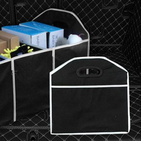 Folding Car Boot Organizer Compact Storage Bag, Black