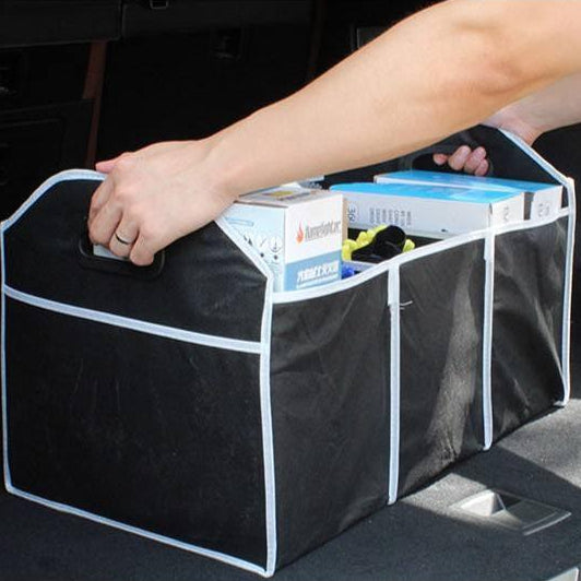 Folding Car Boot Organizer Compact Storage Bag, Black