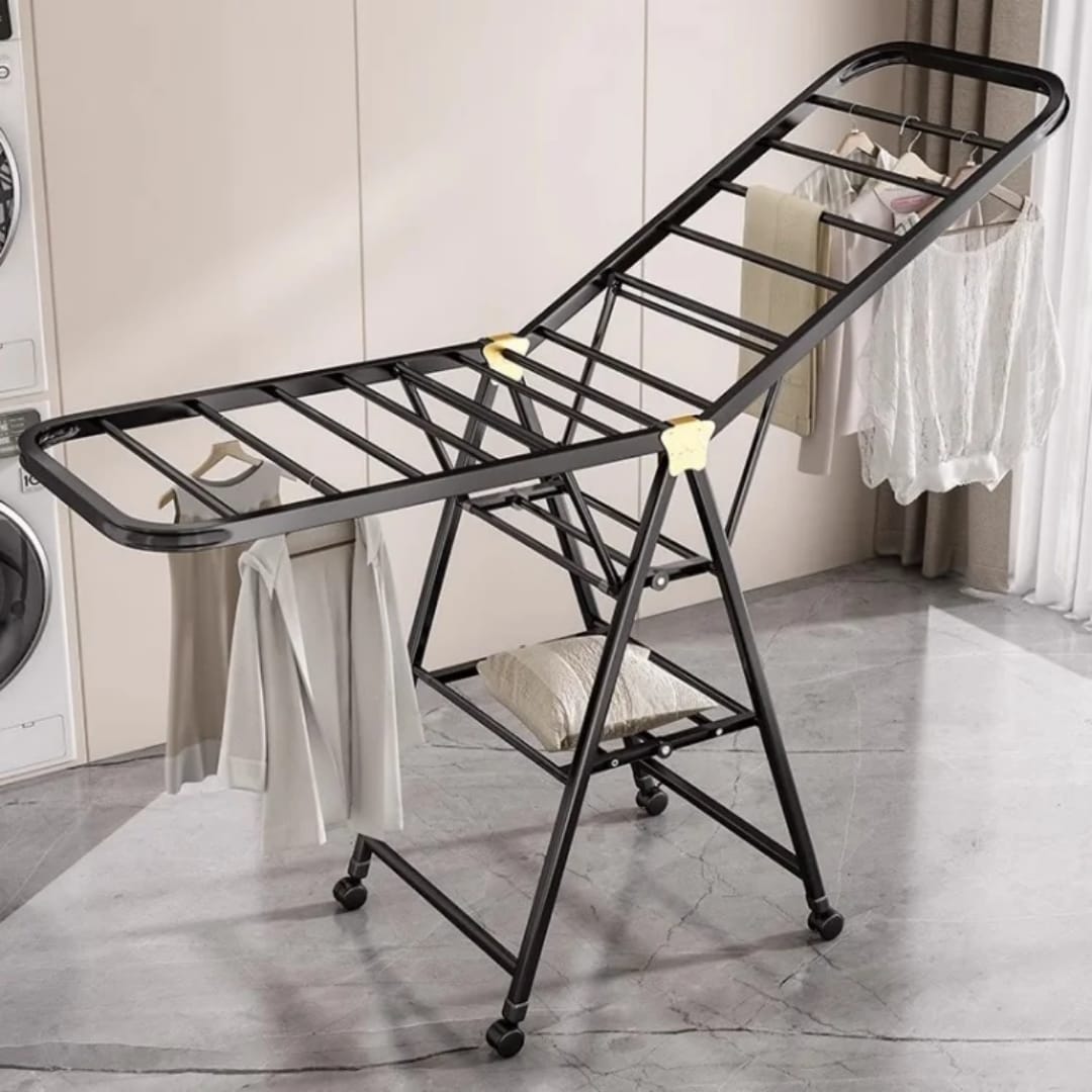 Folding Clothes Drying Rack – Floor Standing Indoor and Outdoor Organizer
