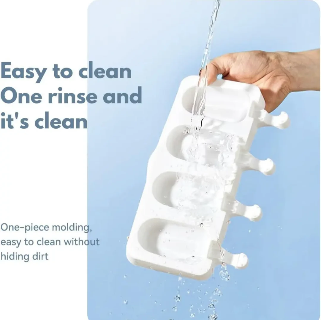 Food Safe Silicone Popsicle Mould with Lid Reusable, BPA-Free, Easy Release. Kitchen Molds