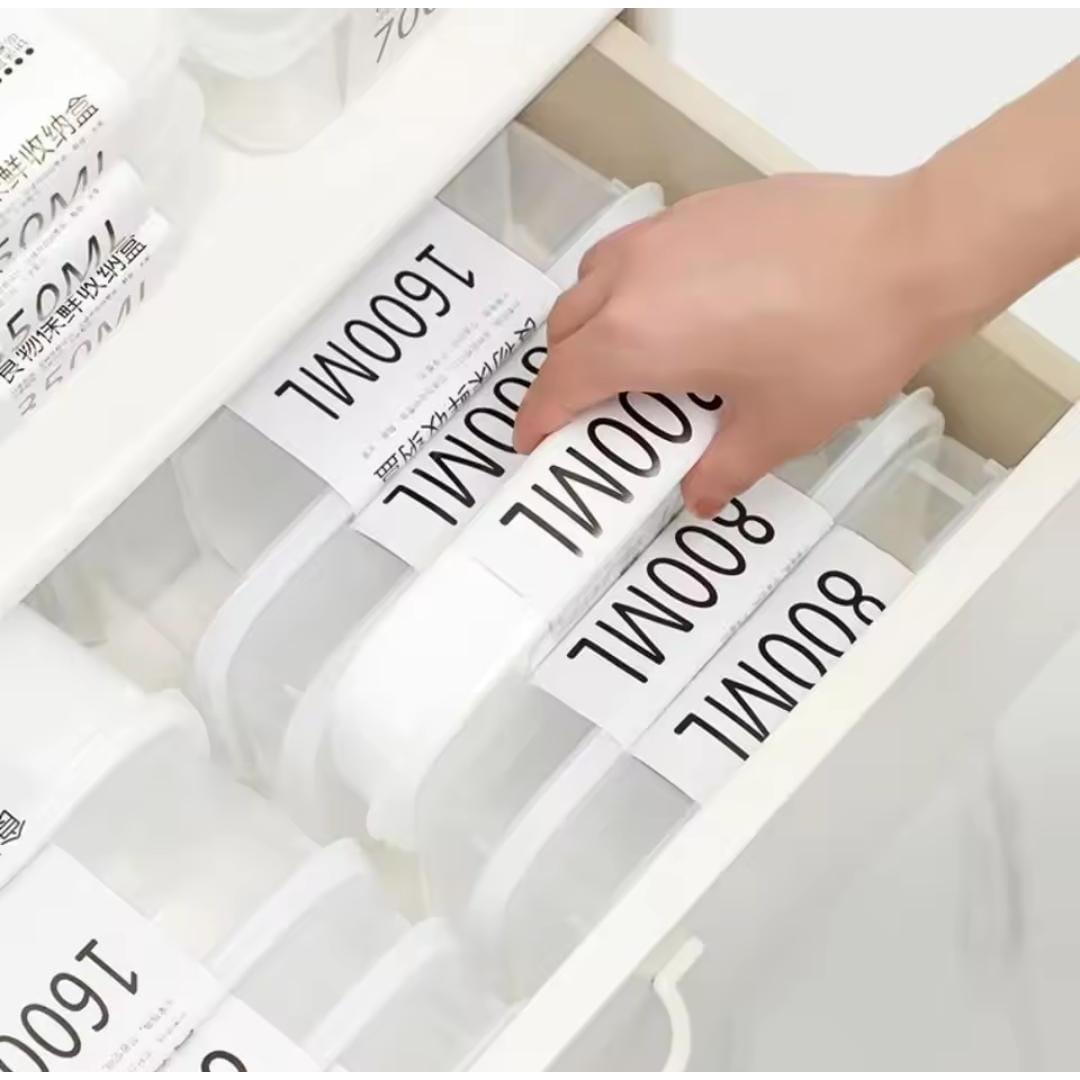 Freezer and Fridge Stackable Food Storage Containers for Organized Kitchen Storage