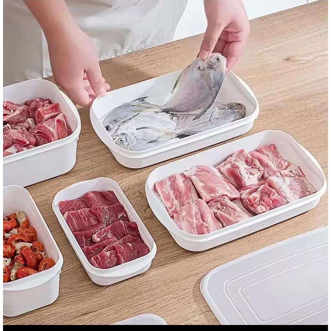 Freezer and Fridge Stackable Food Storage Containers for Organized Kitchen Storage