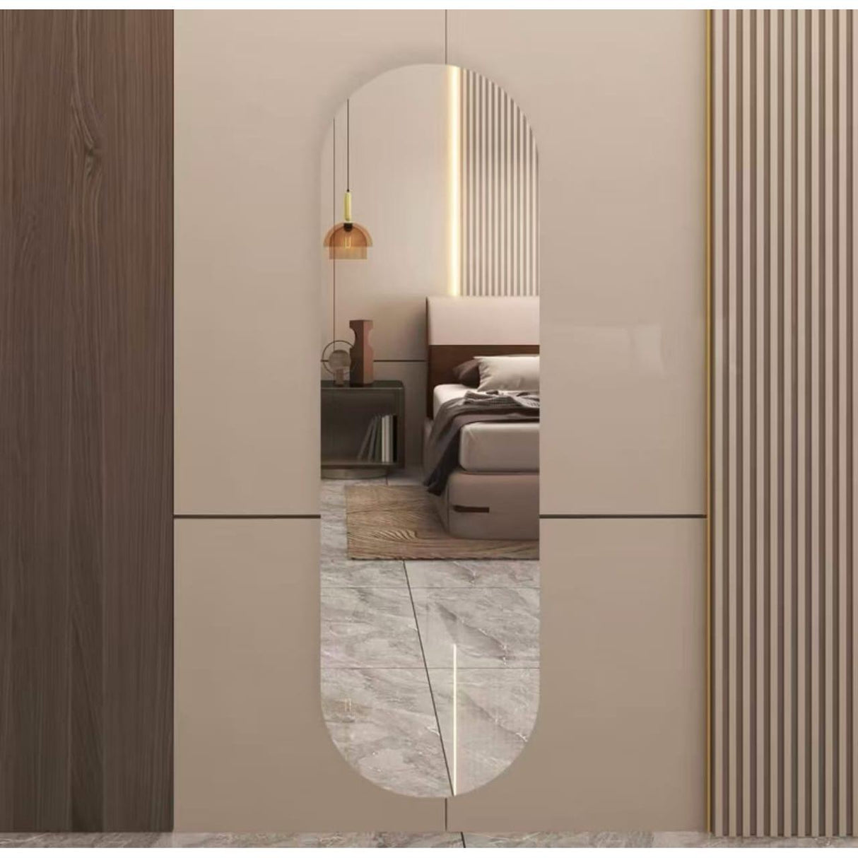 Full Length Unbreakable Mirror 40×150cm Available in Two Shapes