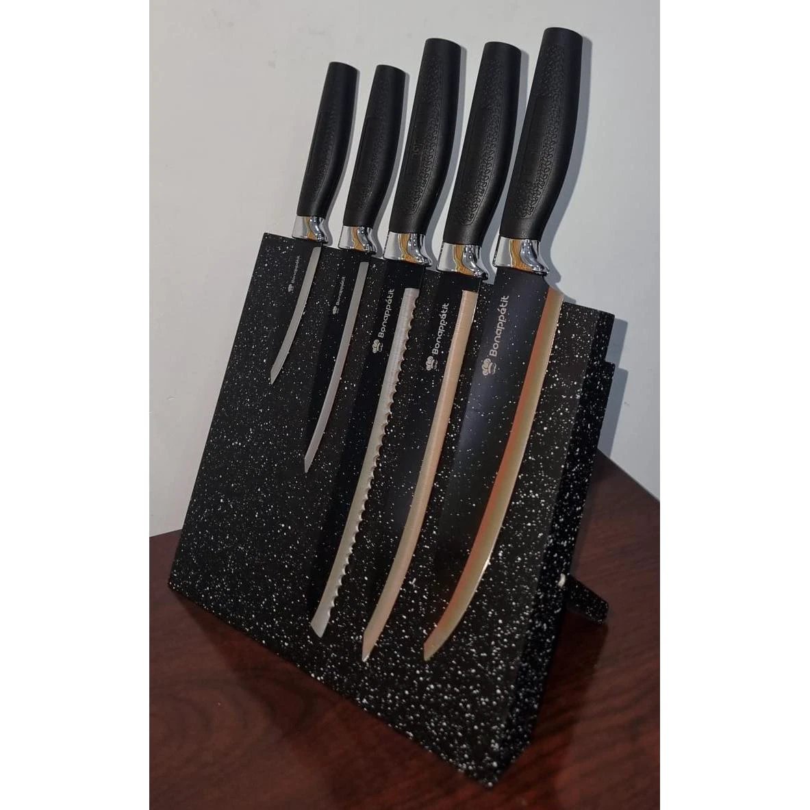 German Standard 6pcs Knife Set with Magnetic Block Holder Available in 5 Colours Knive set Kitchen Knives