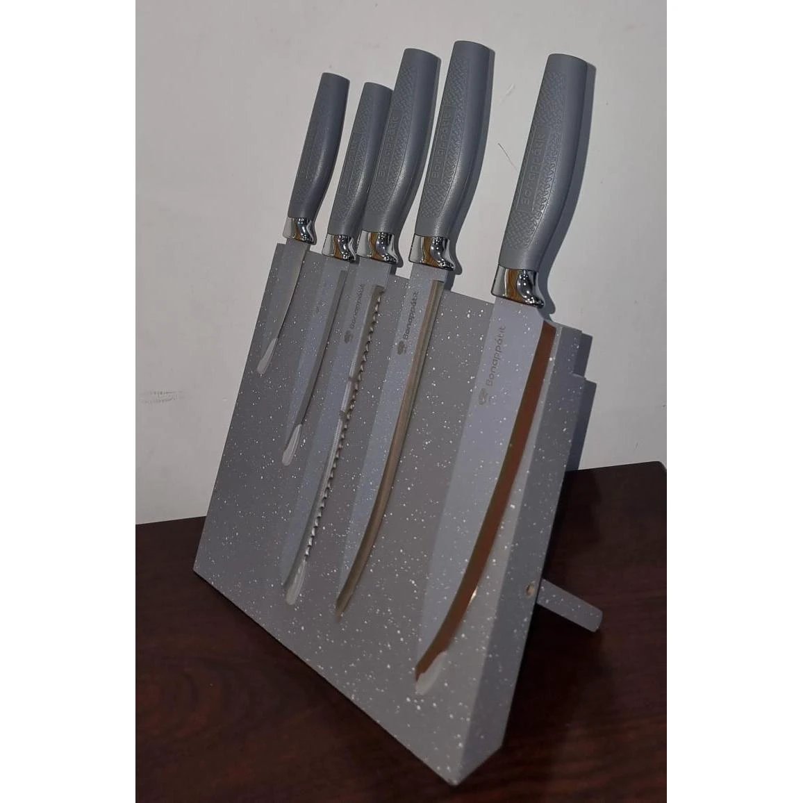 German Standard 6pcs Knife Set with Magnetic Block Holder Available in 5 Colours Knive set Kitchen Knives
