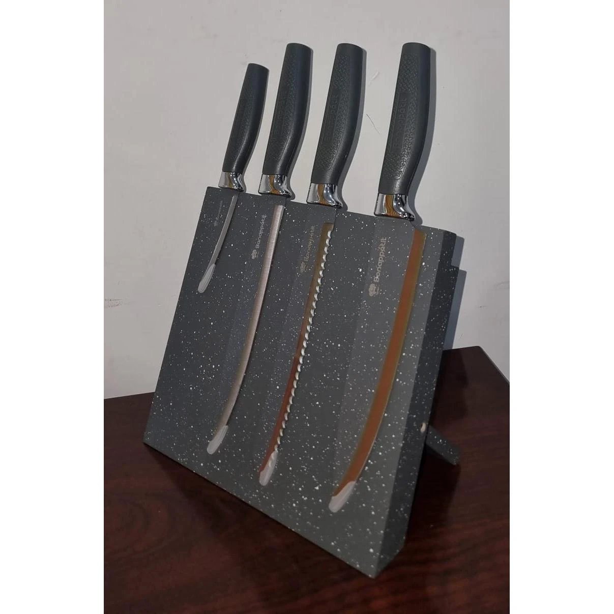 German Standard 6pcs Knife Set with Magnetic Block Holder Available in 5 Colours Knive set Kitchen Knives