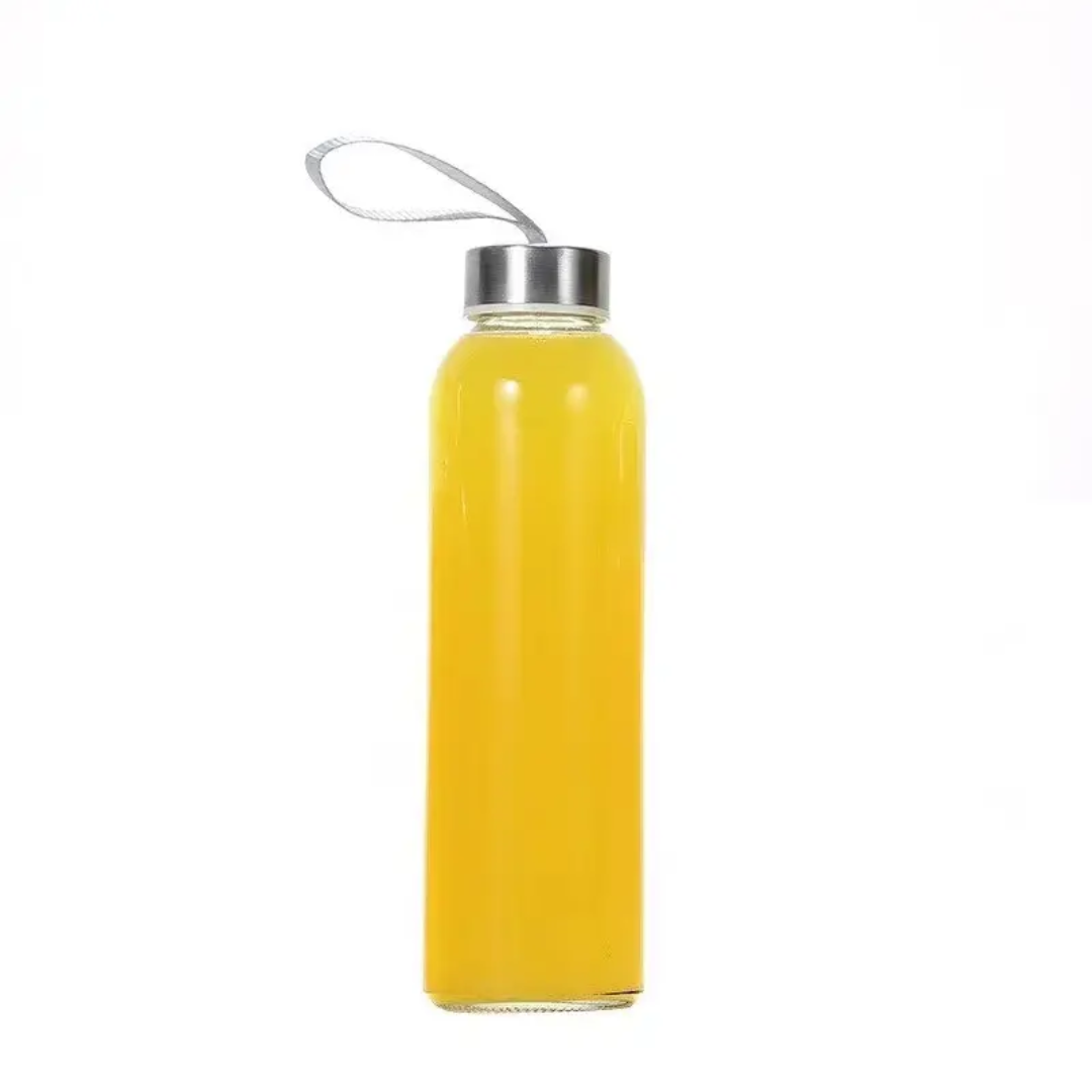 Glass Bottle Reusable Clear Bottle for Water, Juice, or Storage Now Available