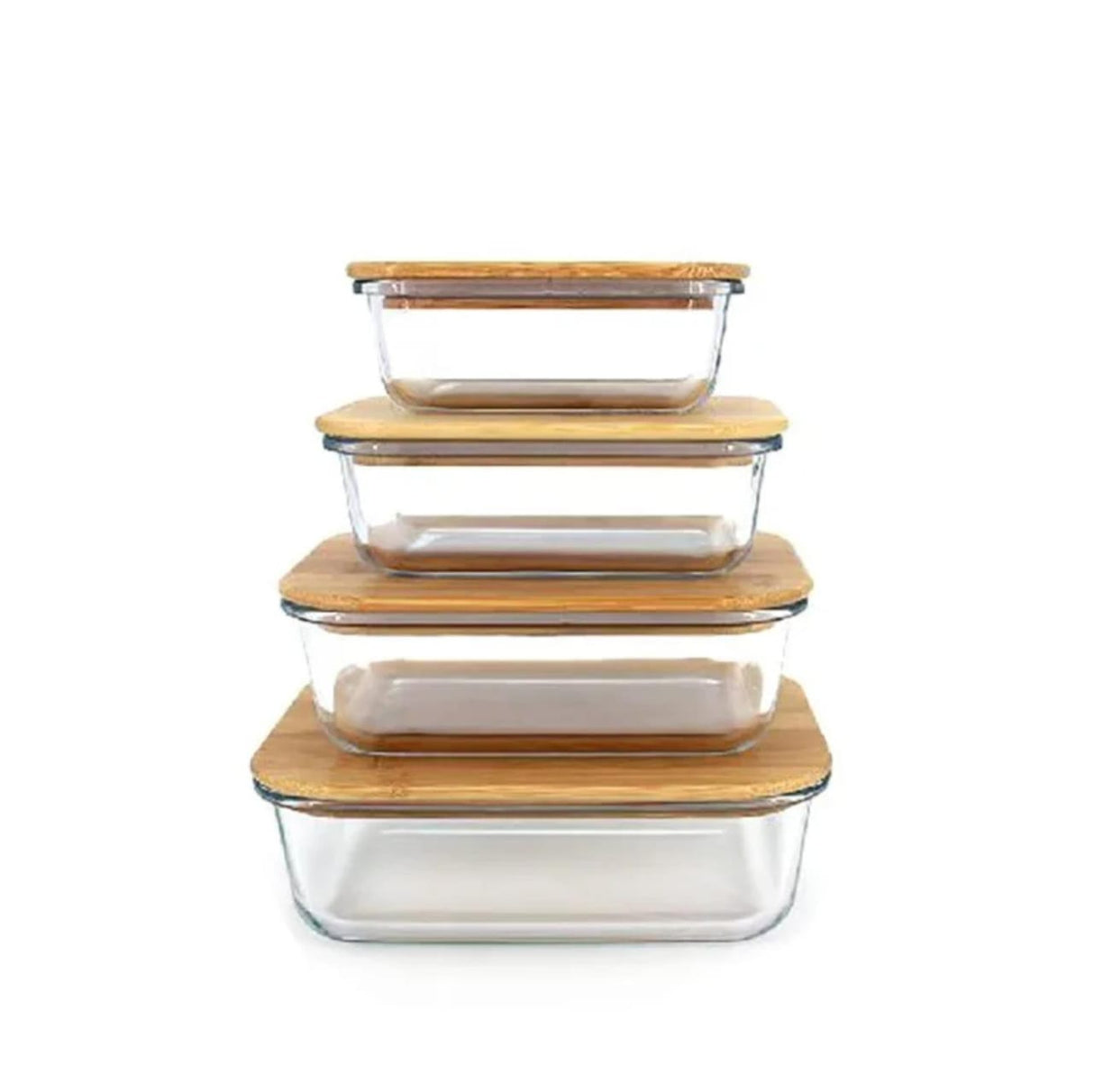 Glass Containers with Bamboo Lids