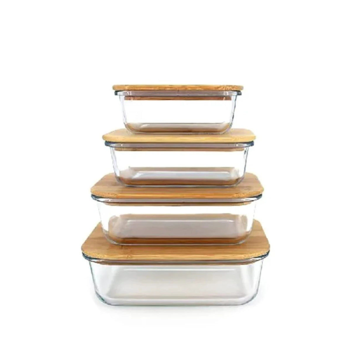 Glass Containers with Bamboo Lids Food containers Food Storage Containers