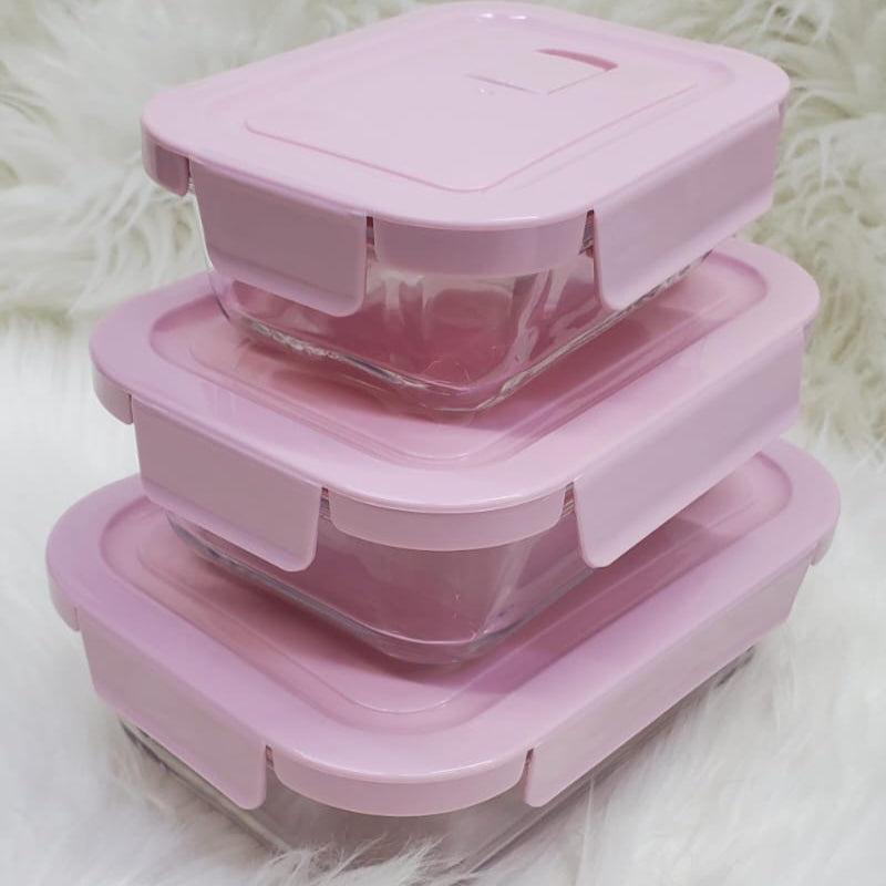 Glass Snack Box with Lunch Bag