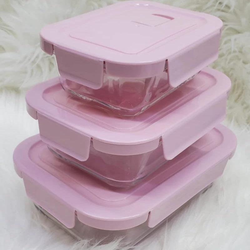 Glass Snack Box with Lunch Bag Kitchen Accessories Food Storage Containers