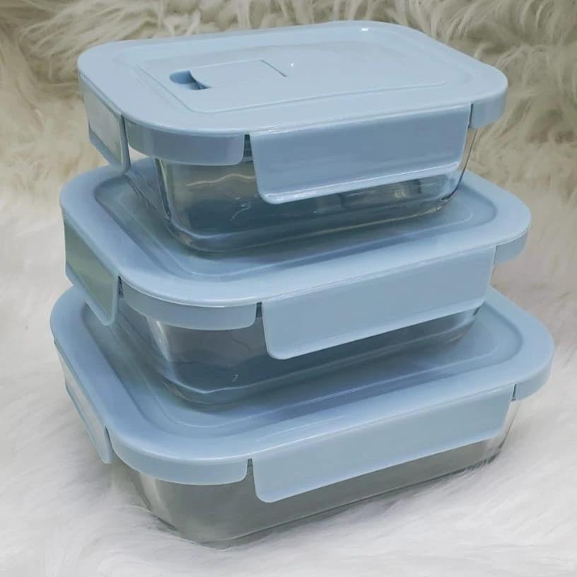 Glass Snack Box with Lunch Bag Kitchen Accessories Food Storage Containers